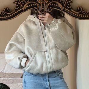 BDG Sherpa Lined Zip Up Hoodie!